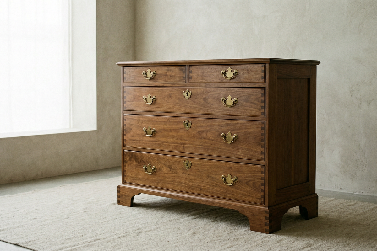 Classic chest of drawers with decorative hardware — 1