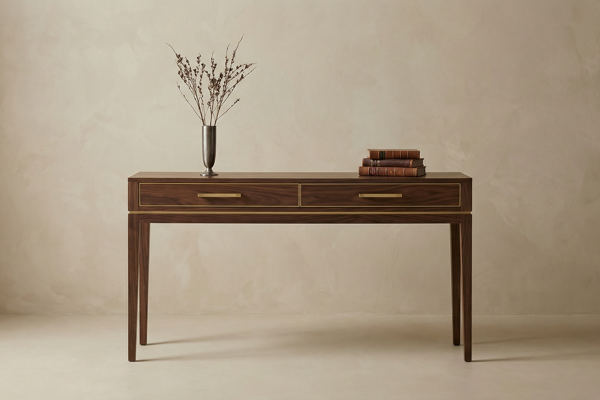 Classic console with brass detailing — 1